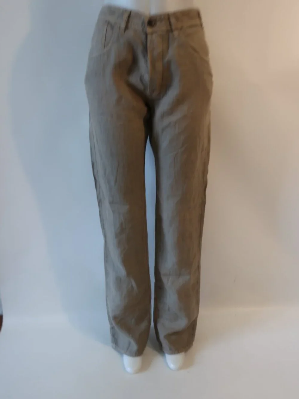 NWT Mens Paul Smith Jeans Olive (Item- 112) Pure Linen Button-Fly Pant 32